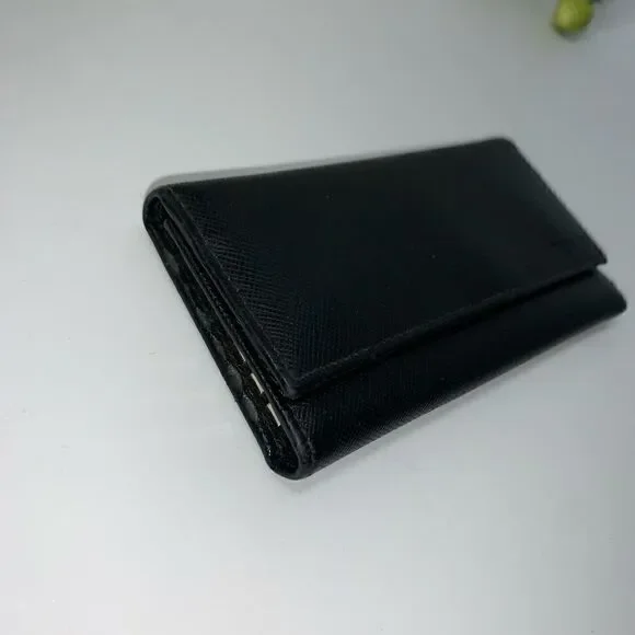 Authentic Prada Saffiano Leather 6 Key Wallet Black - Picture 3 of 14